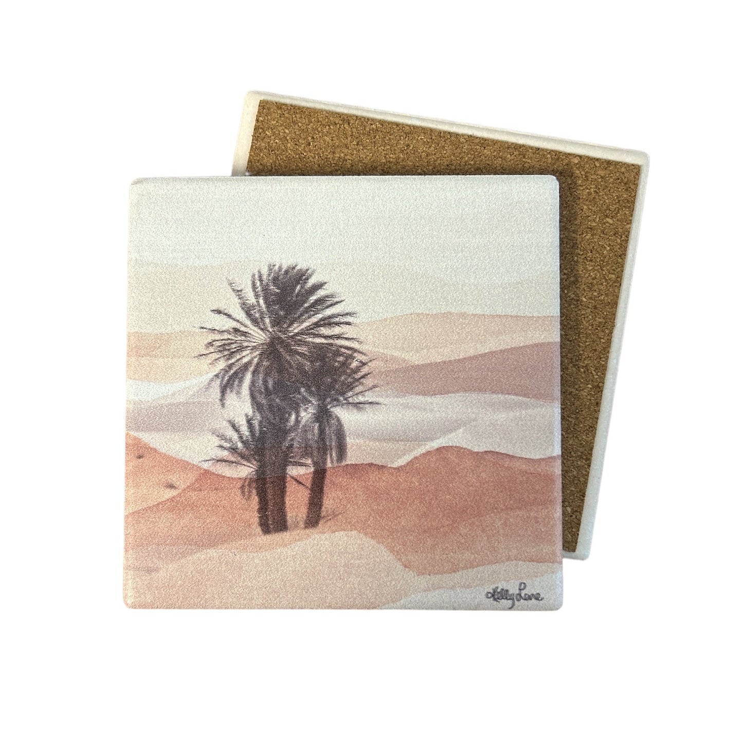 Espresso Palms Ceramic Coaster