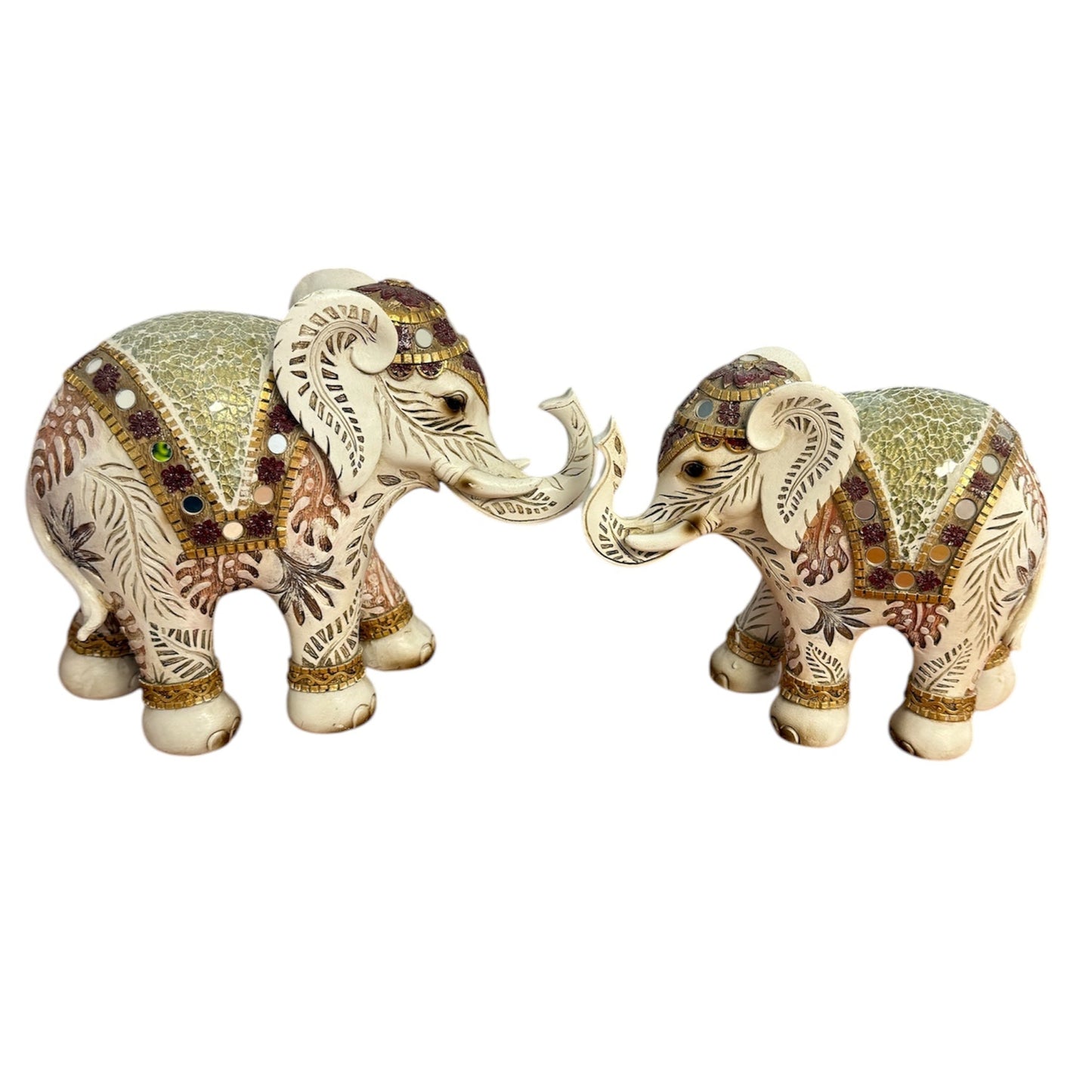 Mosaic Elephant Statues
