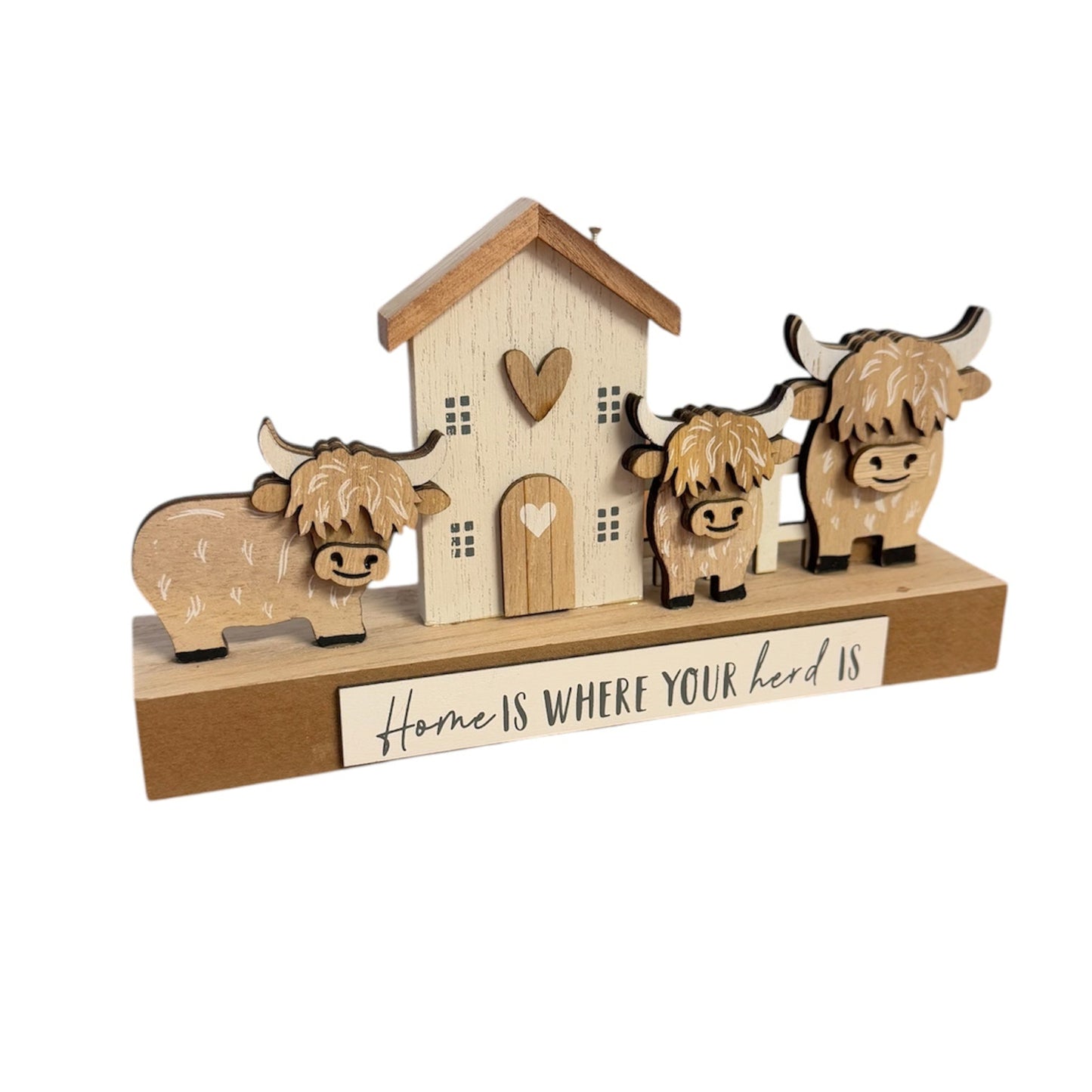 Highland Cow Home Plaque