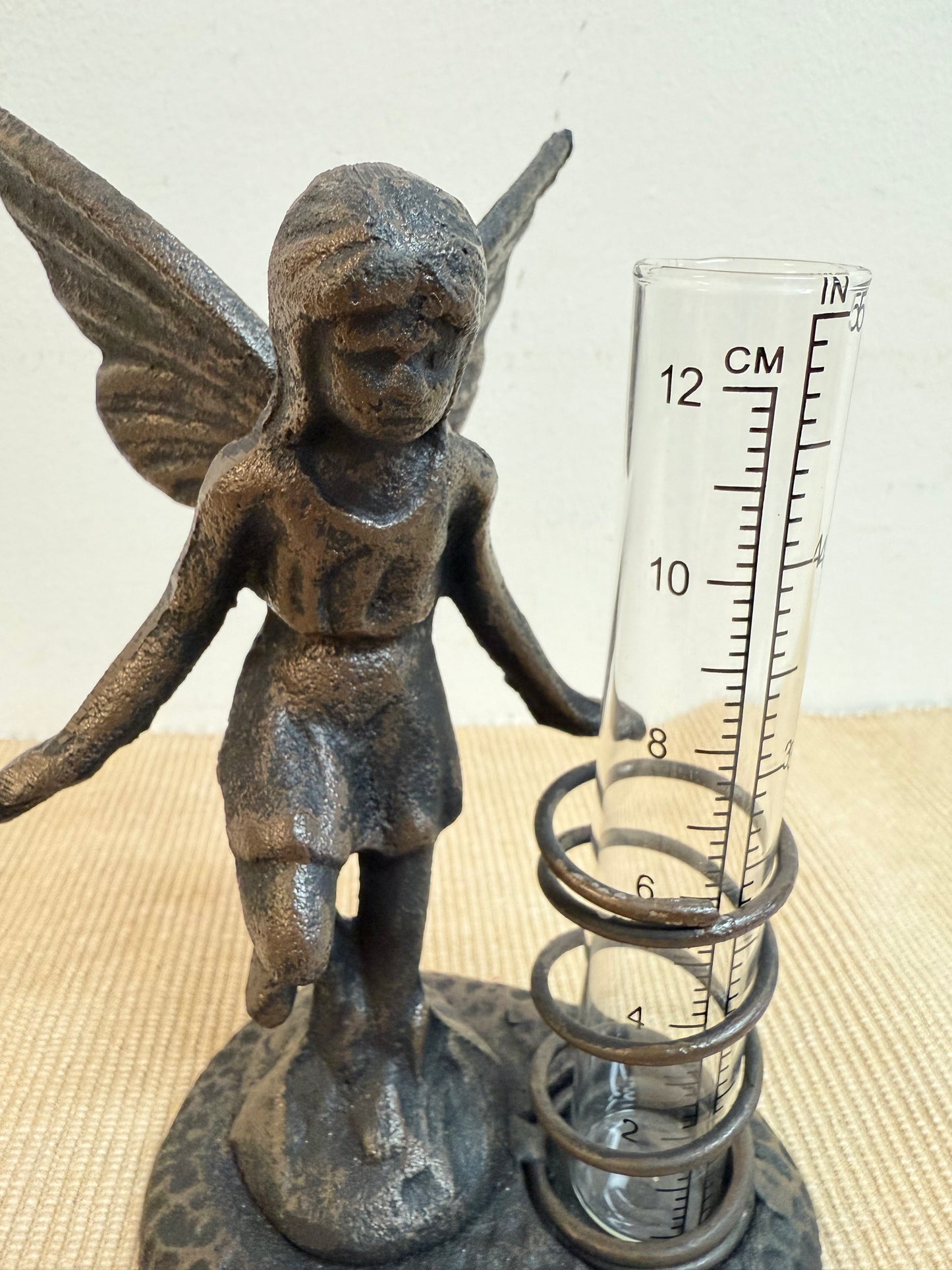 Cast Iron Fairy Rain Gauge