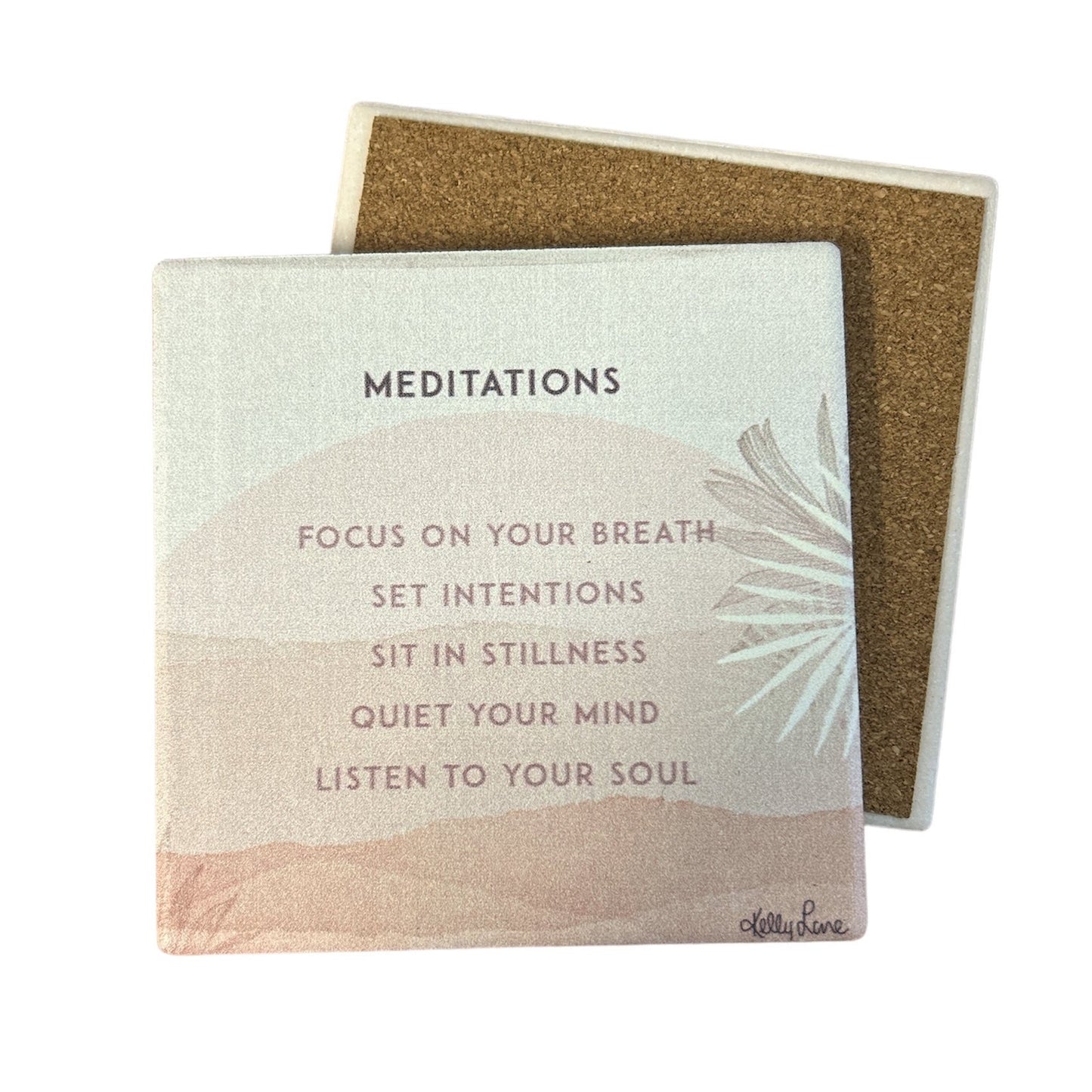 Espresso Palms Ceramic Coaster