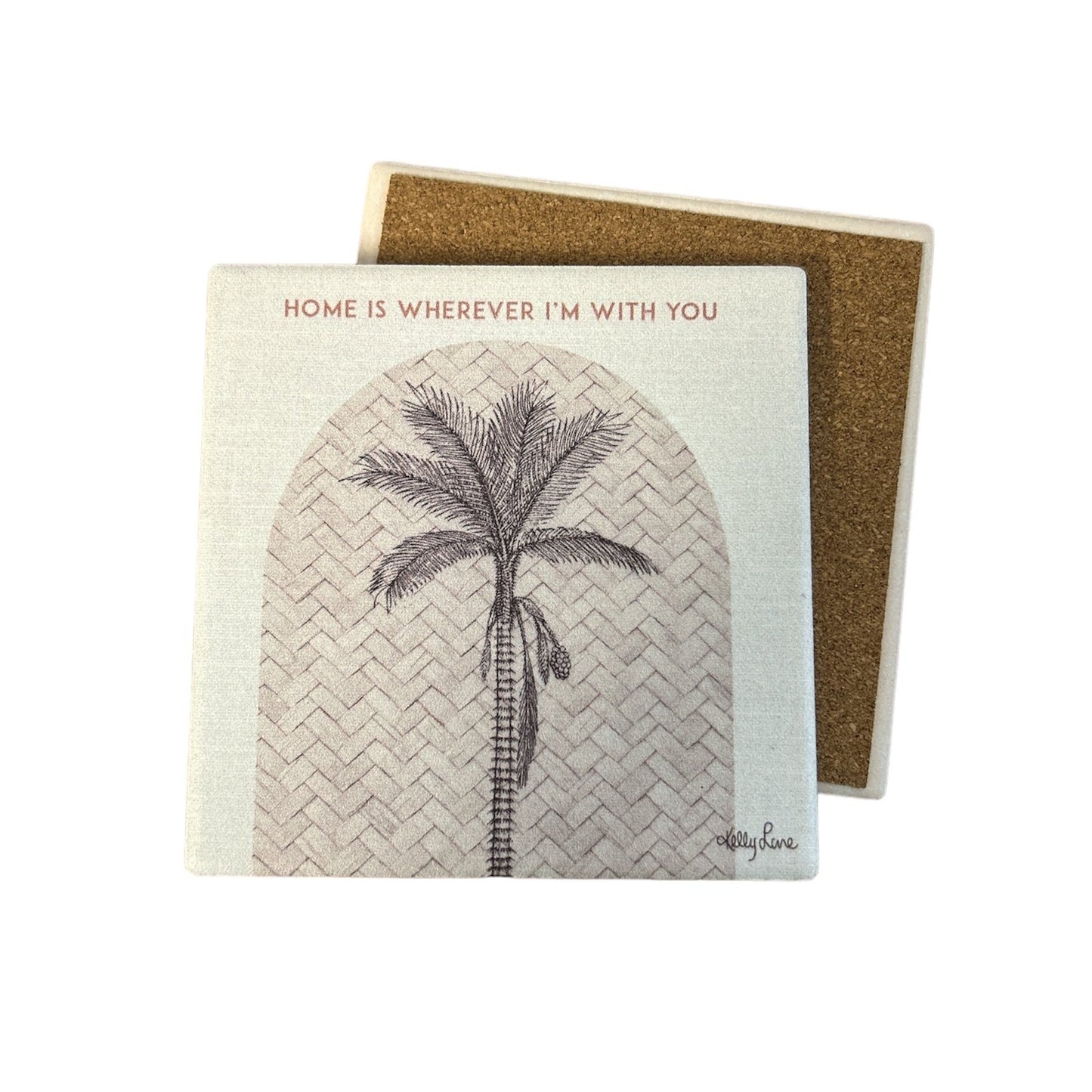 Espresso Palms Ceramic Coaster