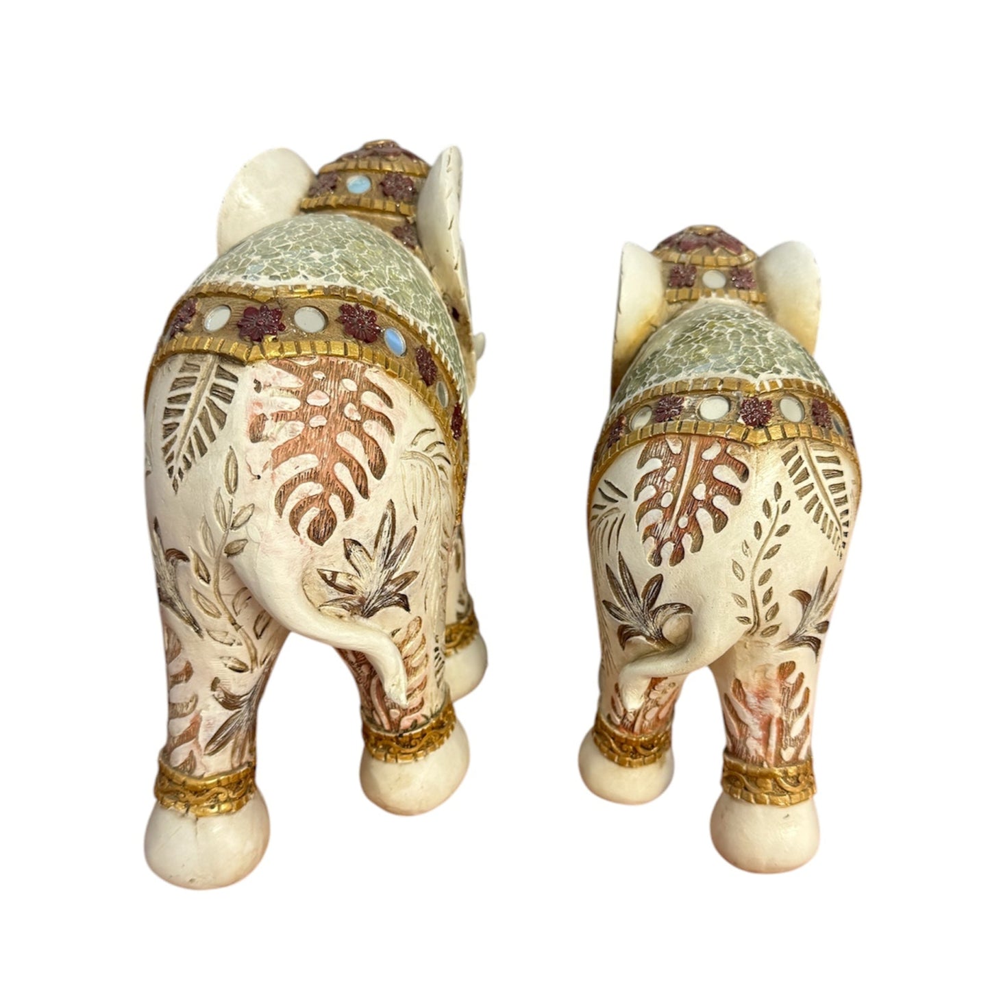 Mosaic Elephant Statues