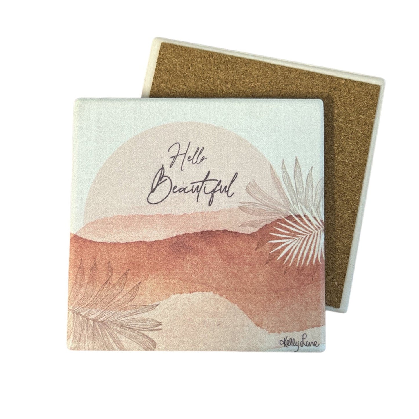 Espresso Palms Ceramic Coaster