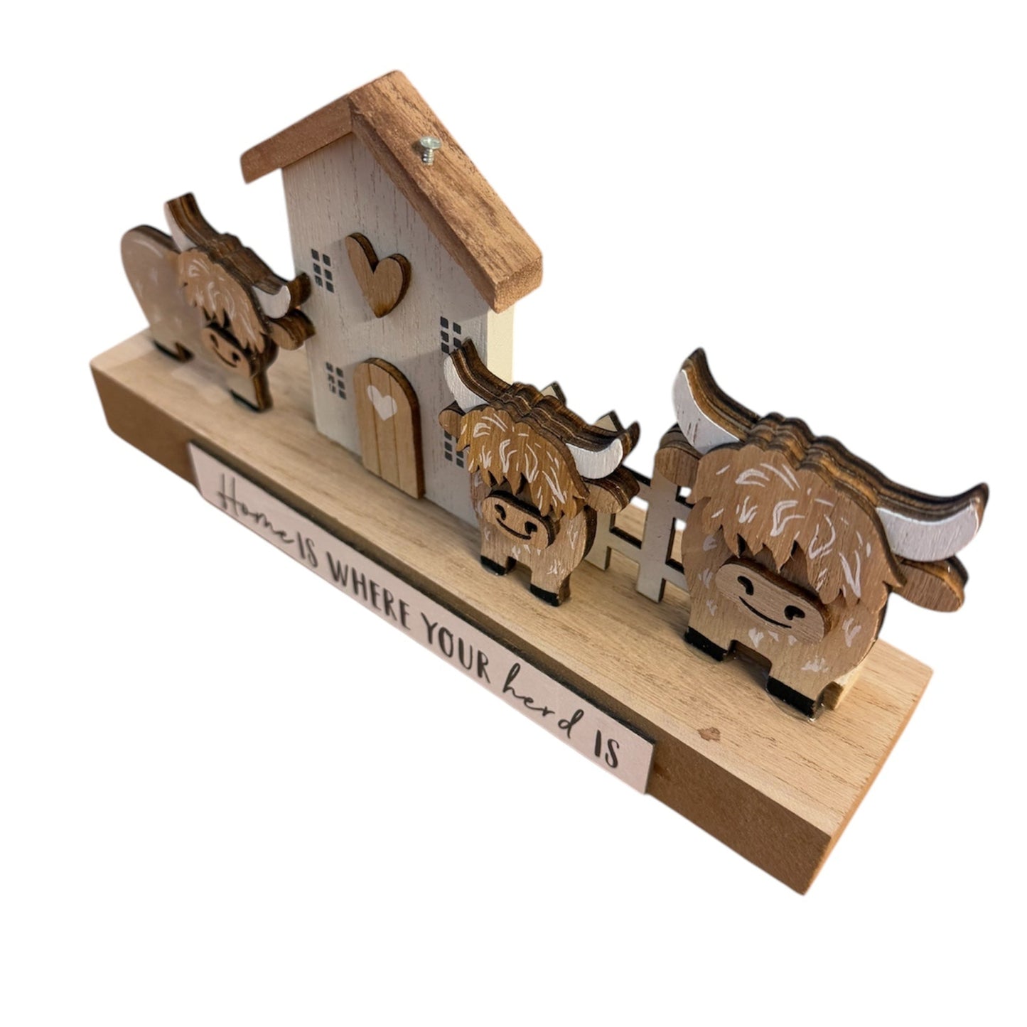 Highland Cow Home Plaque