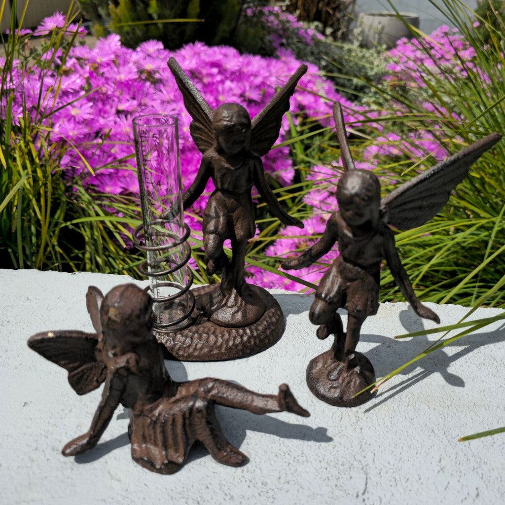 Cast Iron Fairy Rain Gauge