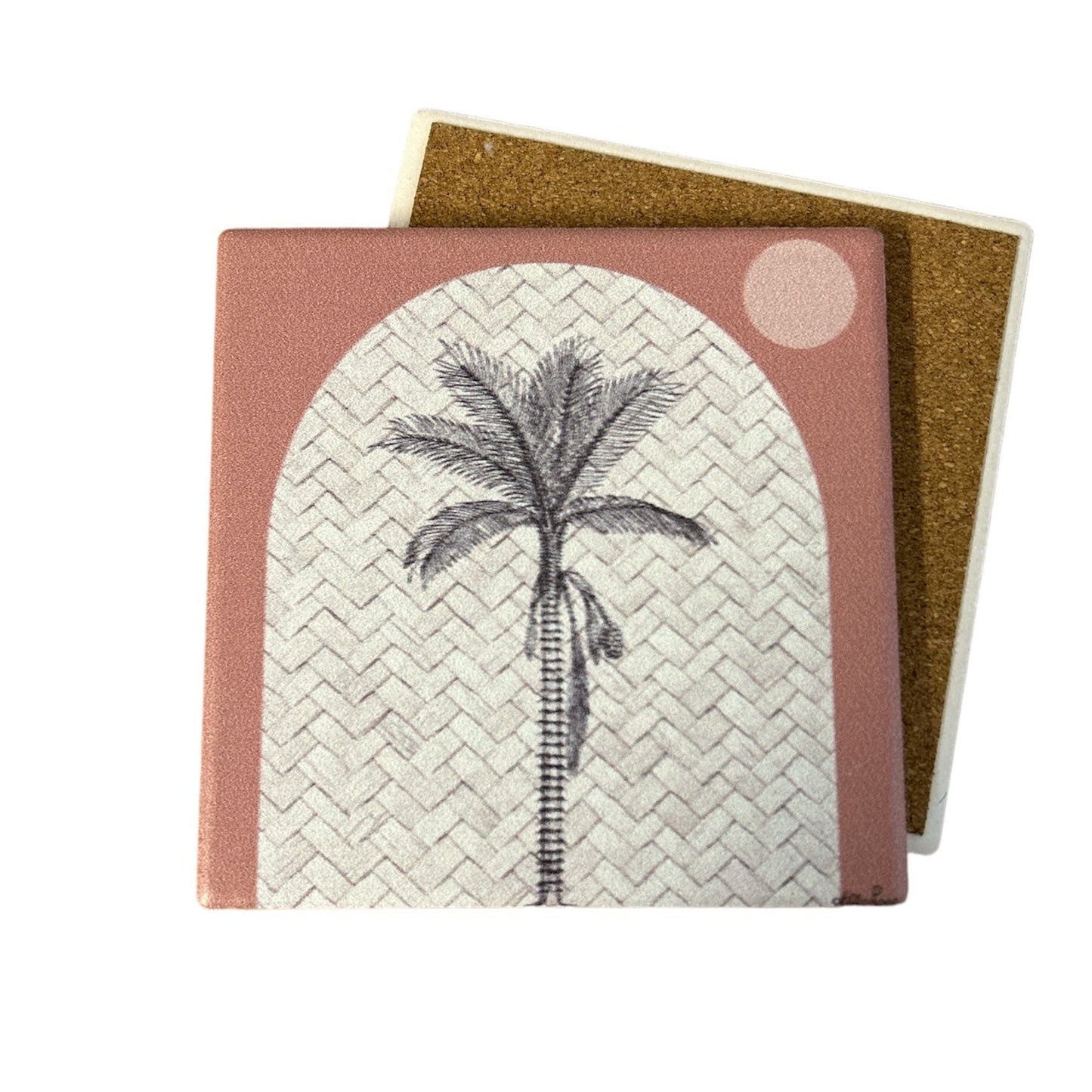 Espresso Palms Ceramic Coaster