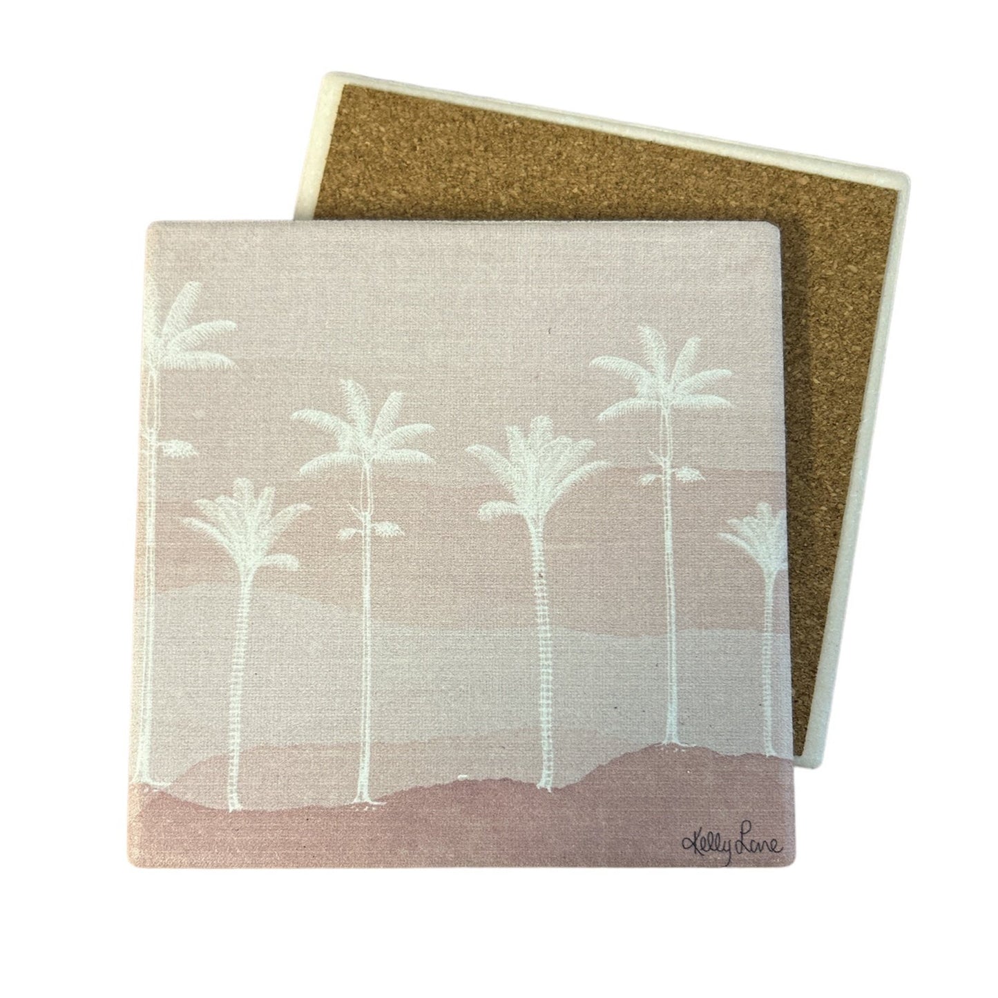 Espresso Palms Ceramic Coaster