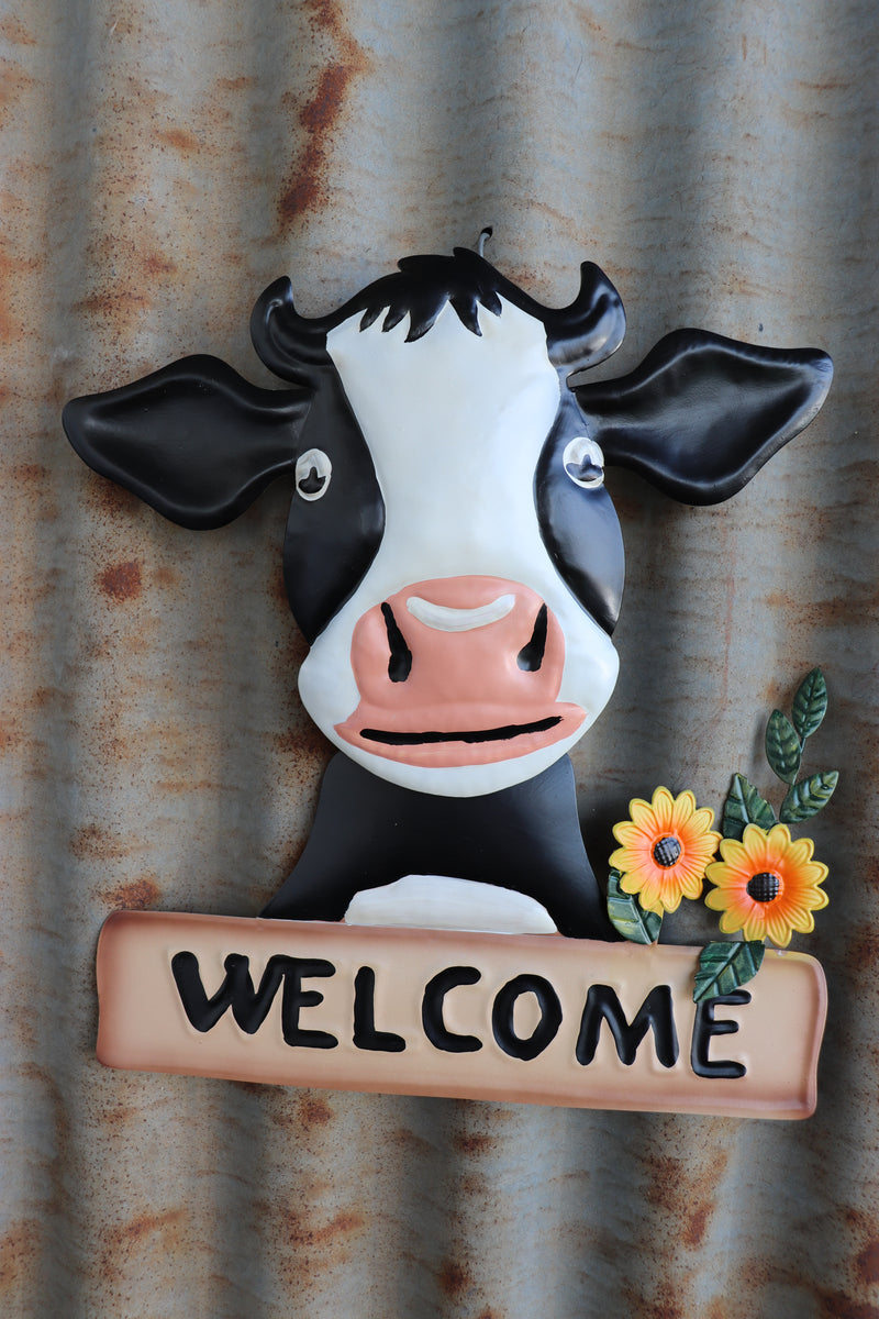 Dairy Cow Welcome Wall Art