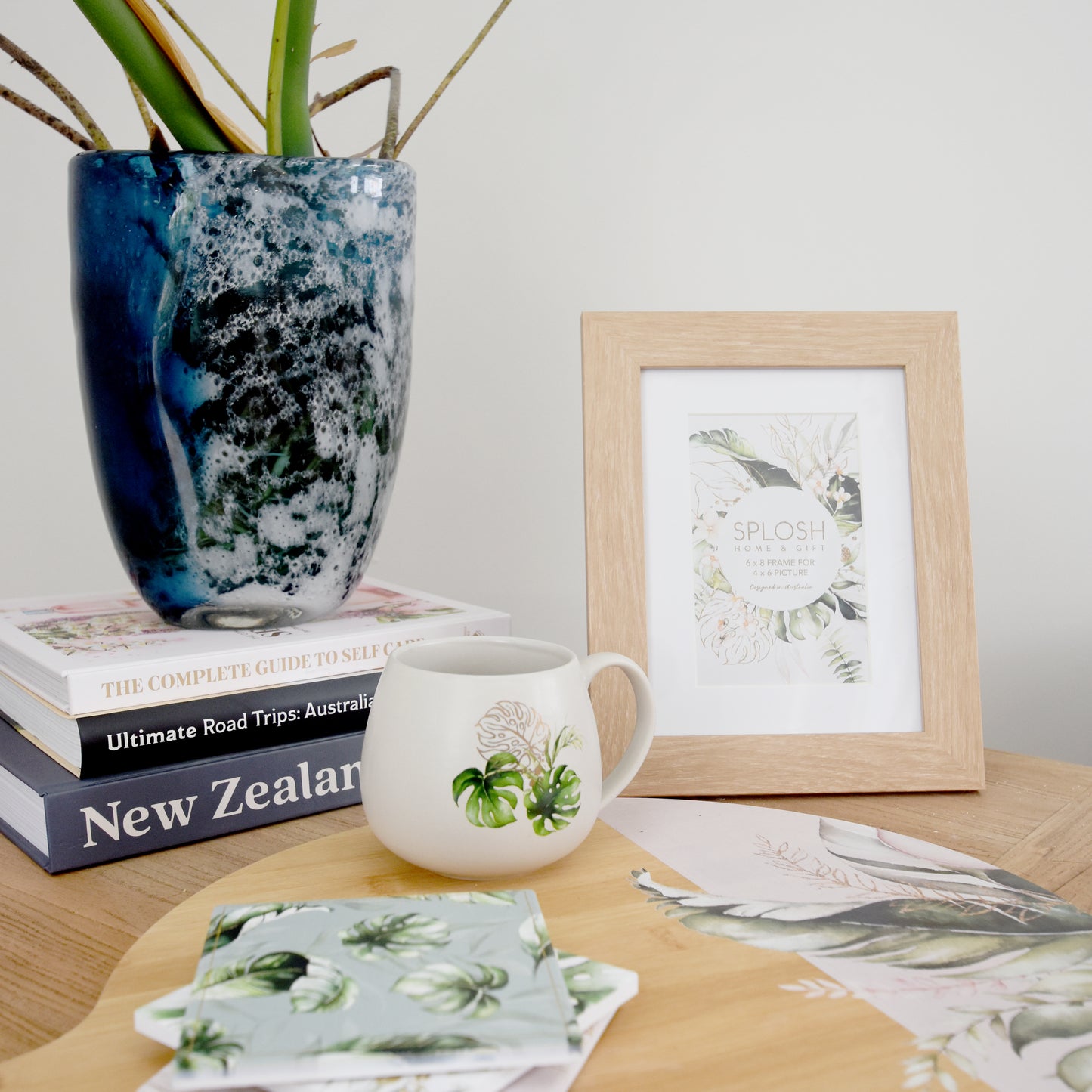 Elegant Greenery Wooden Style Frame