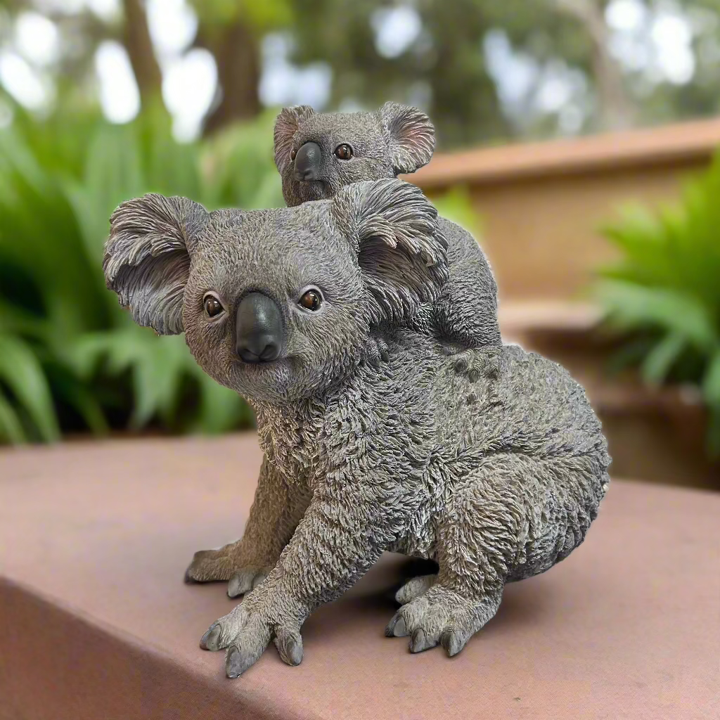 Koala Mum With Baby Statue