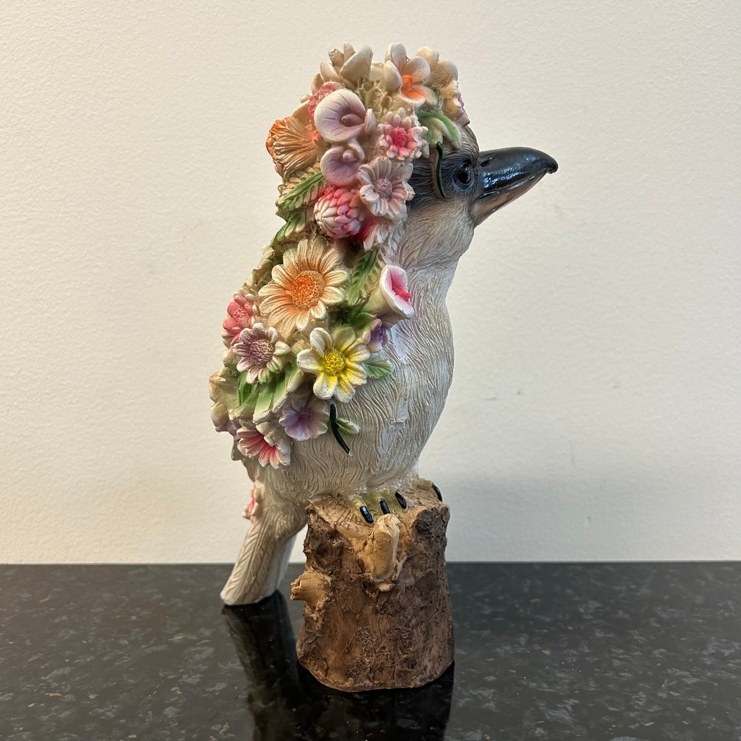 Floral Kookaburra On Stump