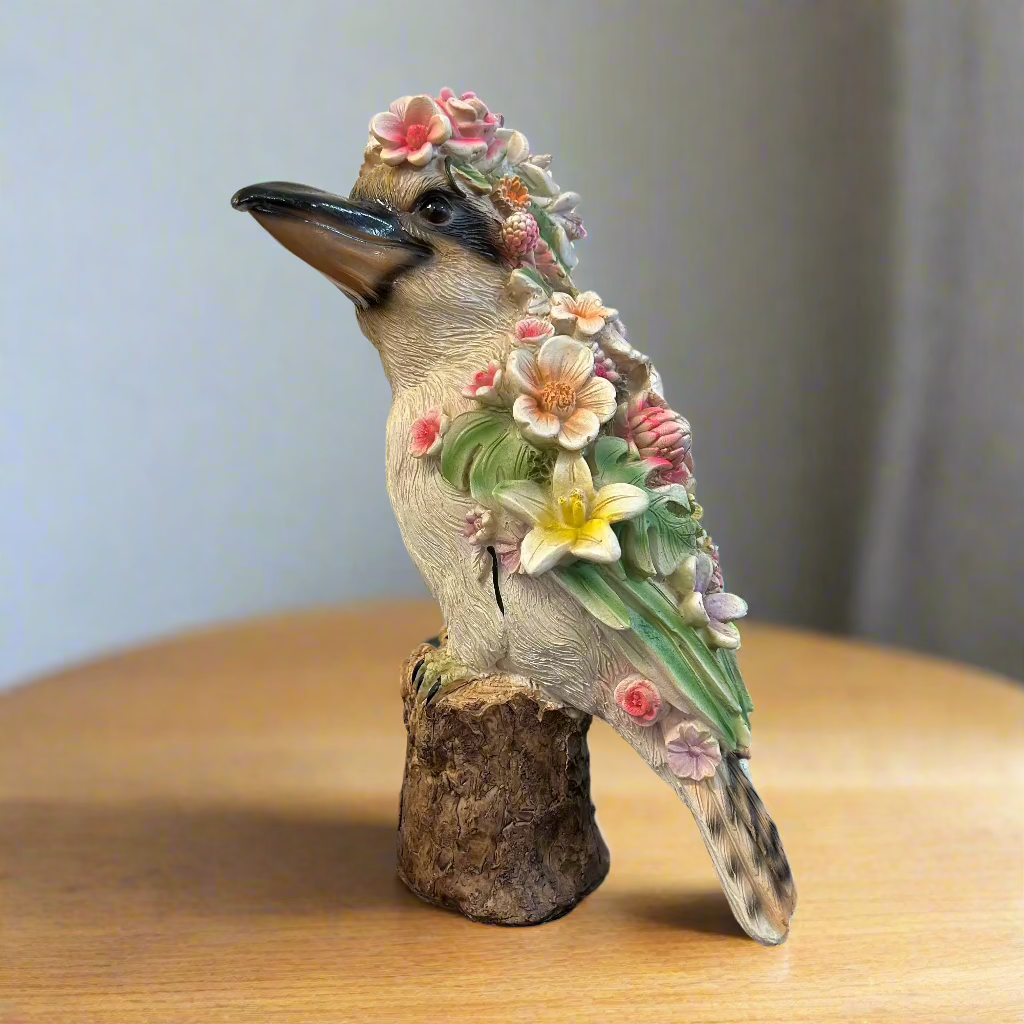 Floral Kookaburra On Stump