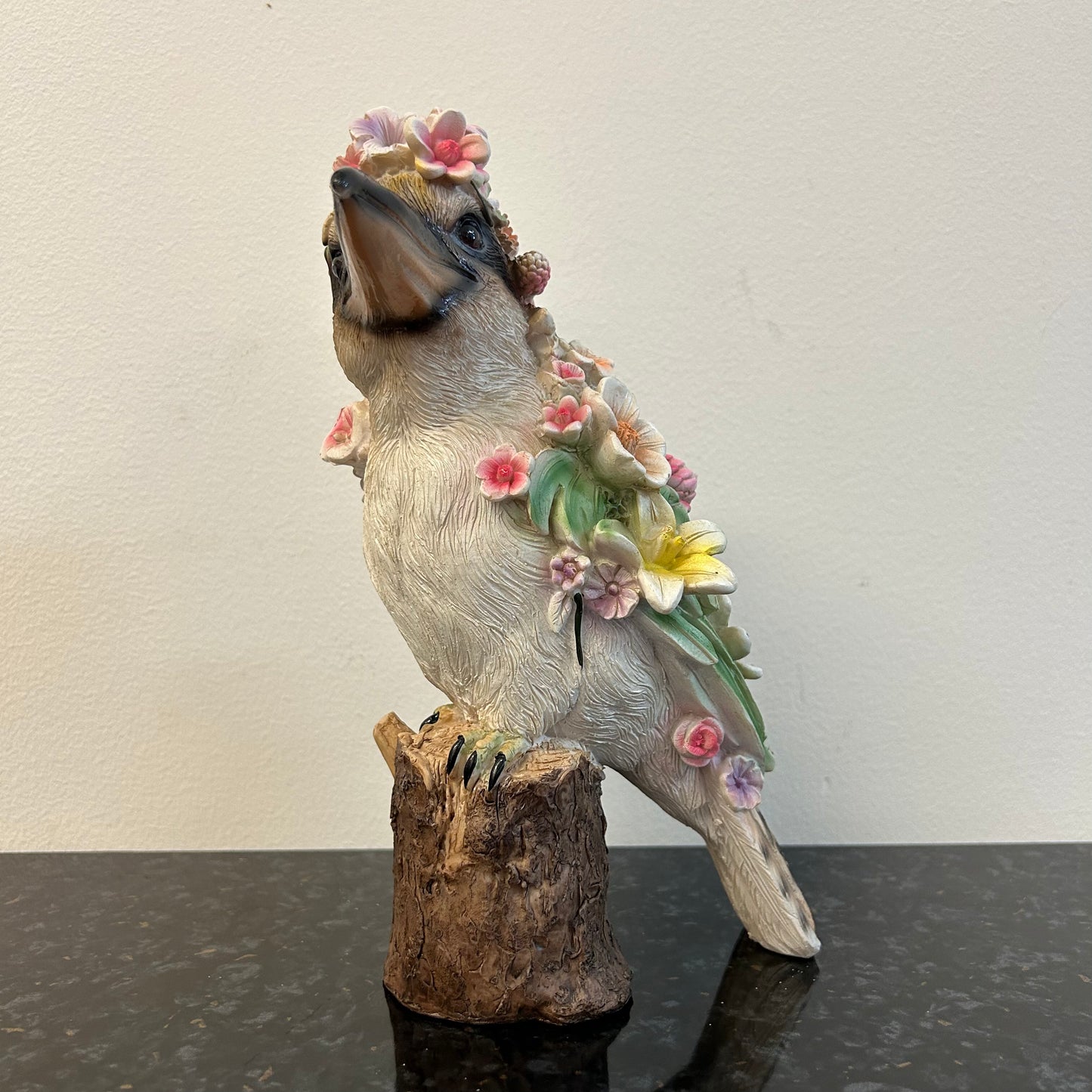 Floral Kookaburra On Stump