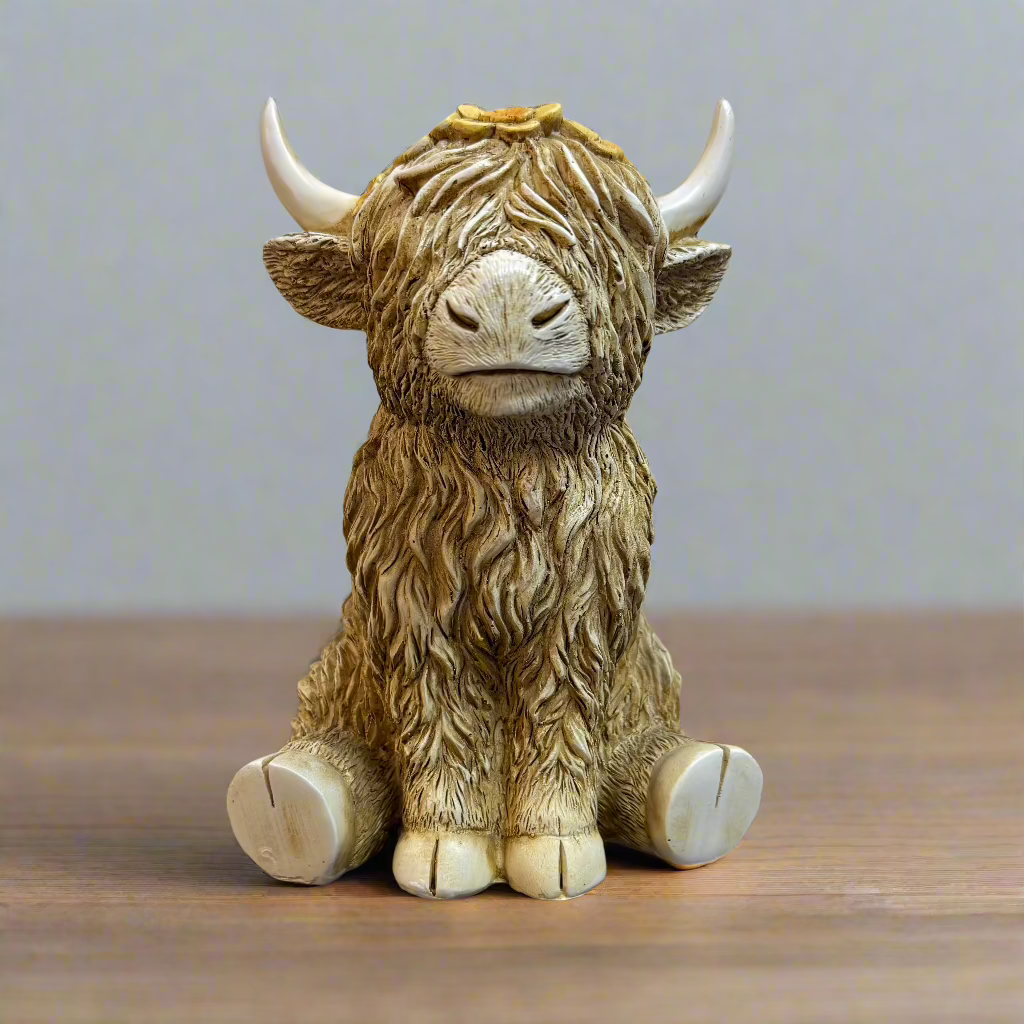 Flower Highland Cow