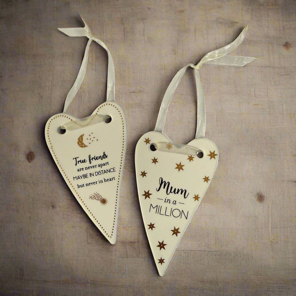 Golden Words Heart Plaque