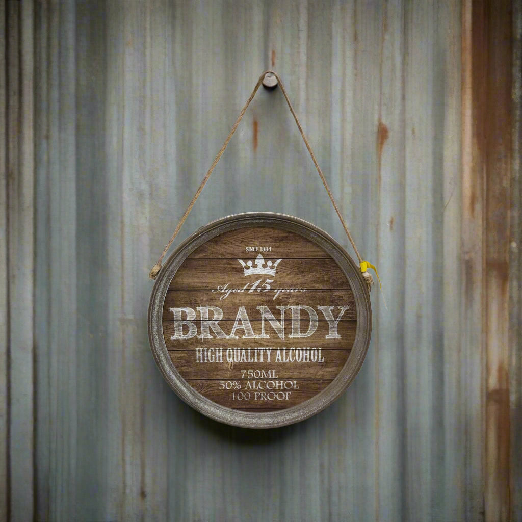 Round Brandy Wall Sign