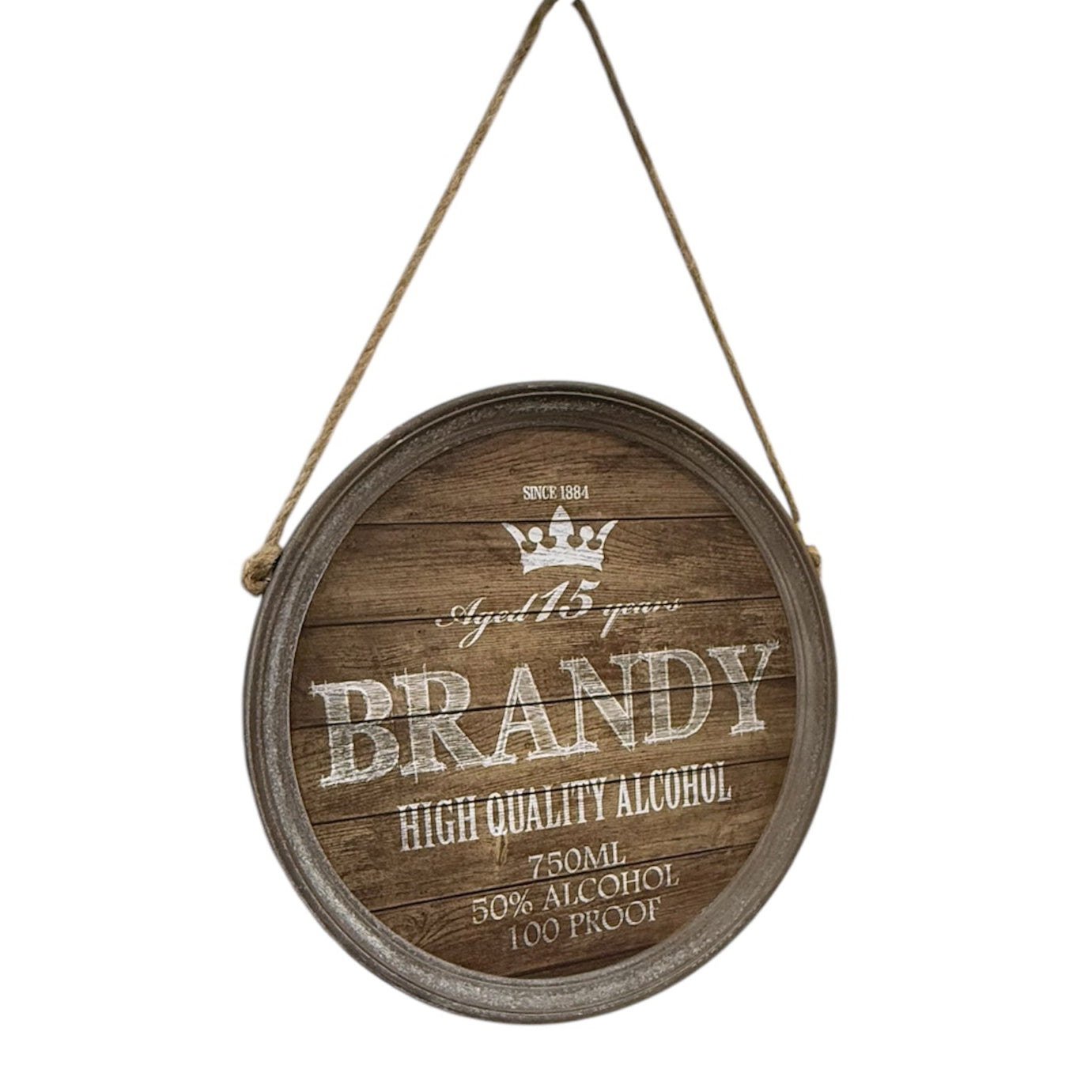 Round Brandy Wall Sign