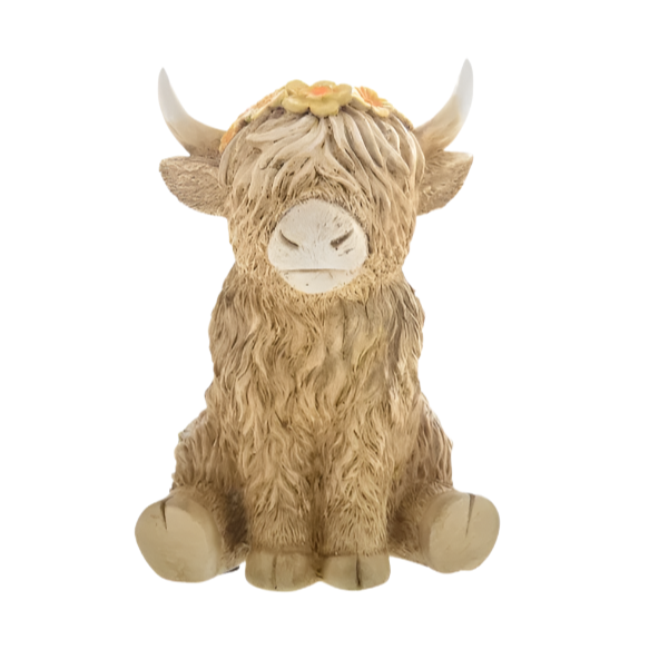Flower Highland Cow
