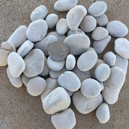 20kg Bagged - Natural Ivory Pebbles