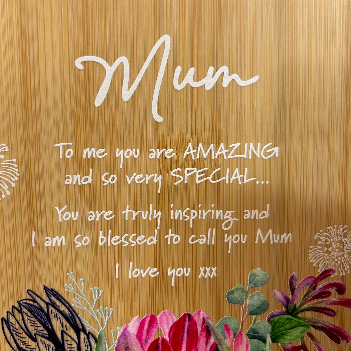 Bamboo Mum Plaque