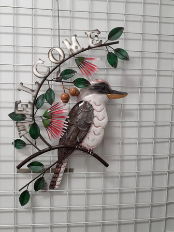Kookaburra Welcome With Gumnut Flowers Wall Art