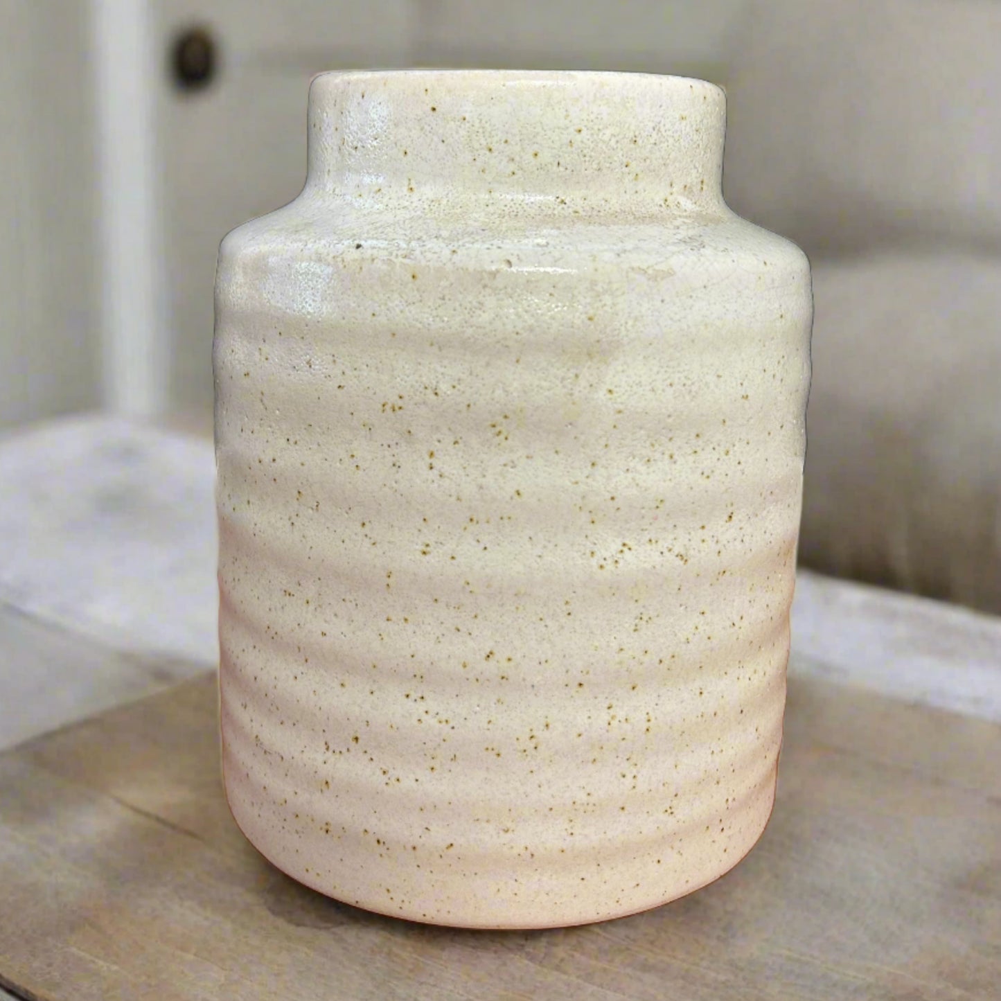 White Ripple Vase