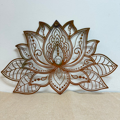 Lotus Wall Art Rust