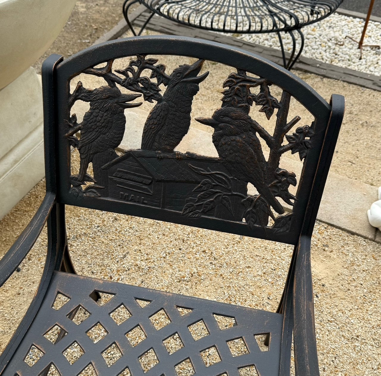 Cast Iron Round Coffee Table Set