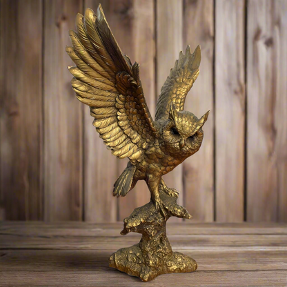 Bronze Owl Taking Flight