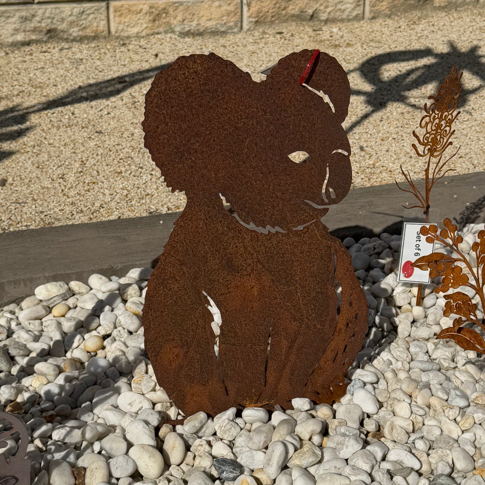 Rust Koala Garden Stake