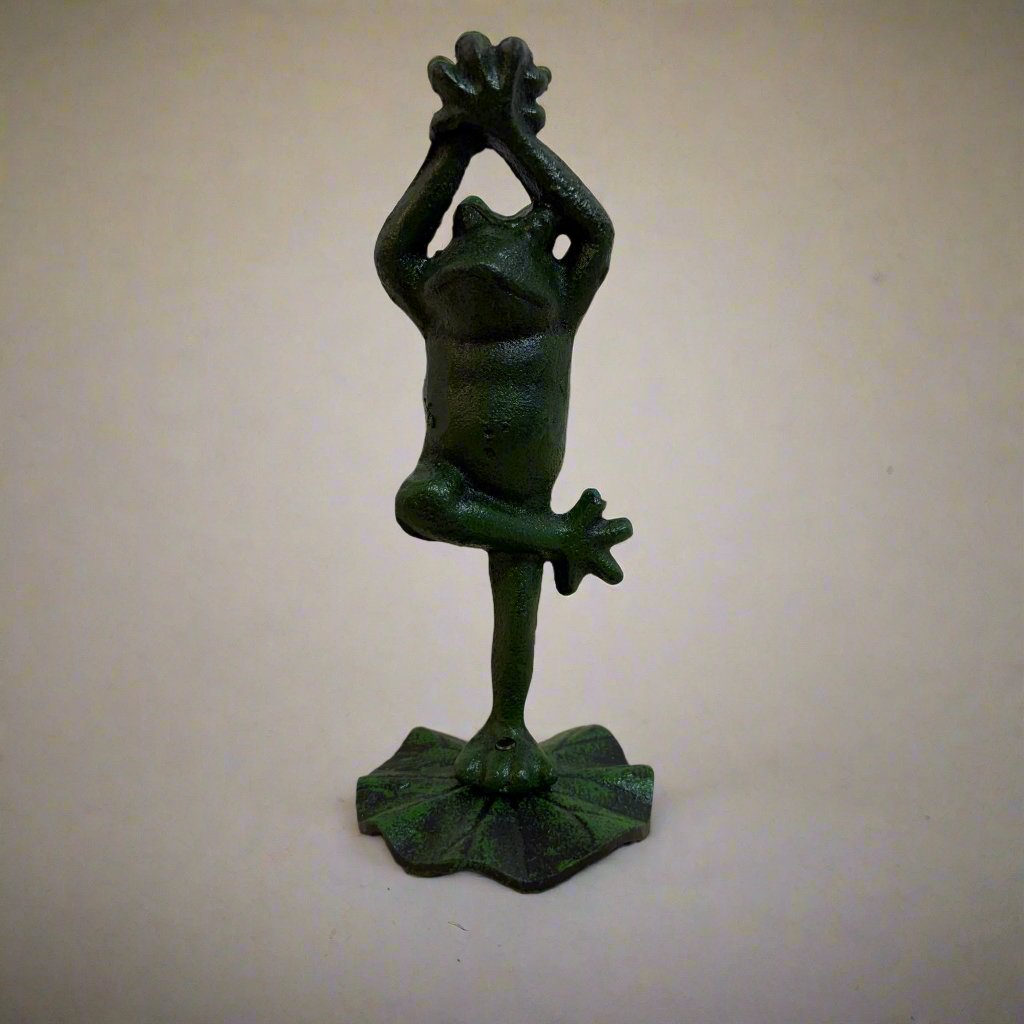 Cast Iron Yoga Frog