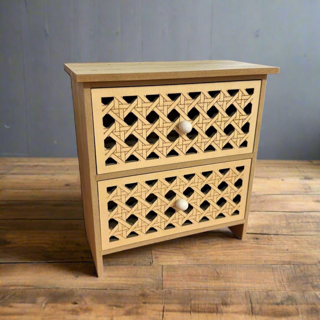 Rattan 2 Chest Of Drawers