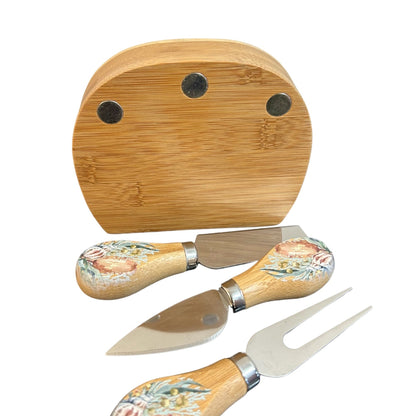 Bamboo Cheese Knife Block