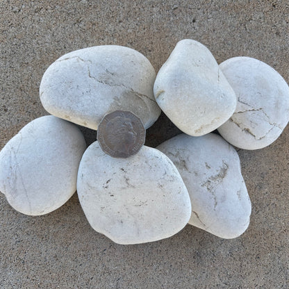 20kg Bagged - Natural Ivory Pebbles