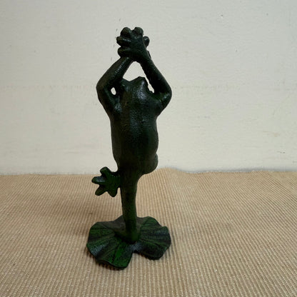 Cast Iron Yoga Frog