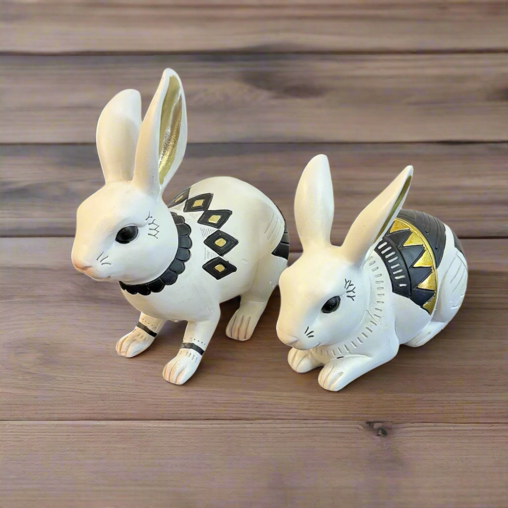 White and Black Bunny