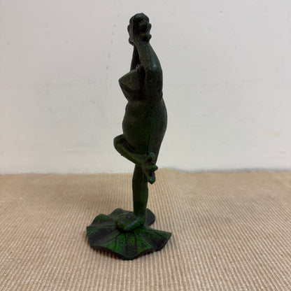 Cast Iron Yoga Frog