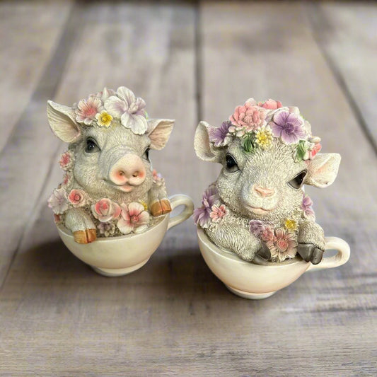 Floral Teacup Animals