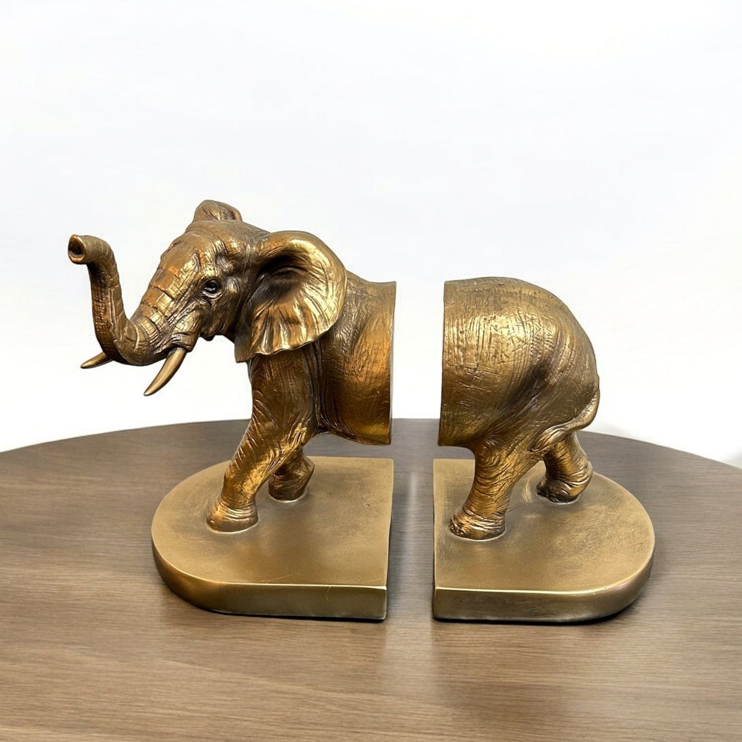 Bronze Elephant Bookends