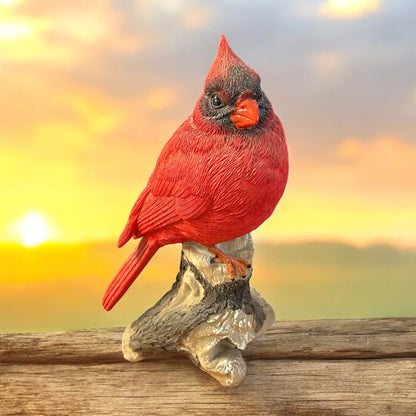 Red Cardinal on Log