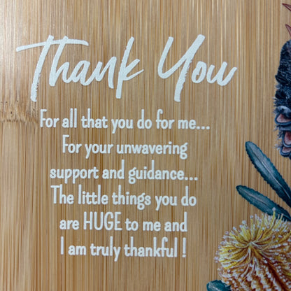 Bamboo Thankyou Plaque