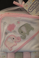 Adore-A-Baby Hooded Towel and Washcloths