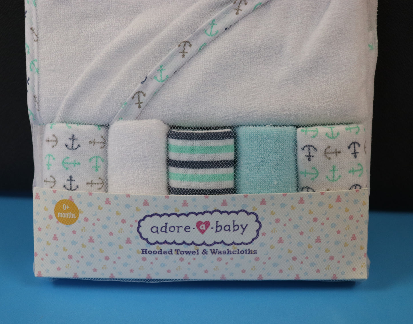 Adore-A-Baby Hooded Towel and Washcloth Set