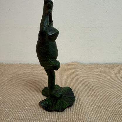 Cast Iron Yoga Frog