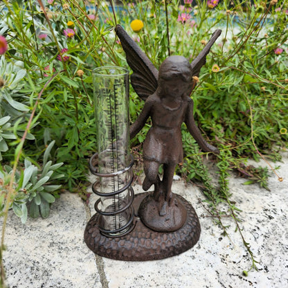 Cast Iron Fairy Rain Gauge