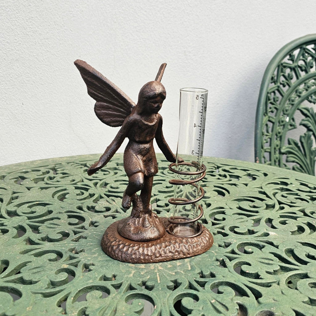 Cast Iron Fairy Rain Gauge
