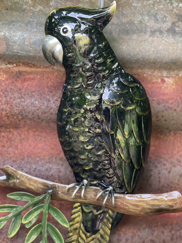 Black Cockatoo Perched Wall Art