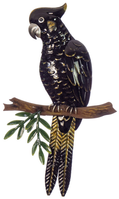 Black Cockatoo Perched Wall Art