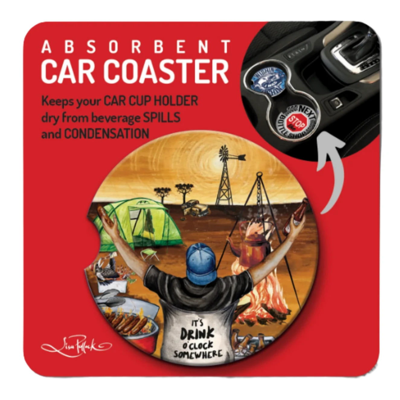 Ceramic Sporting Car Coasters